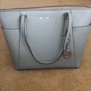 Light blue Michael Kors Jet Set Travel Large Bag
